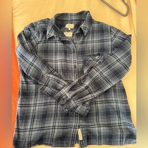 Woolrich archive blue plaid popover M